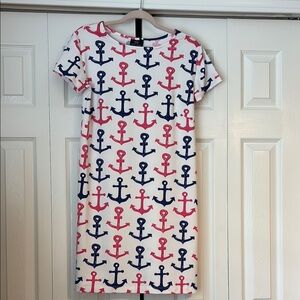Sailor Sailor Nautical Anchor Print Dress-Small
